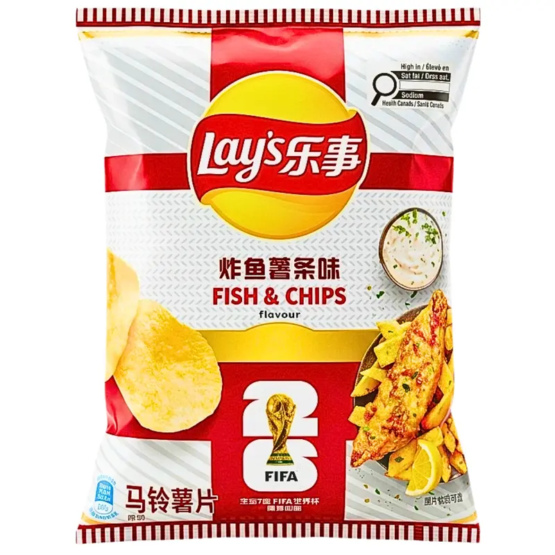 LAY'S FISH & CHIPS FLAVOUR 70G (CHINA)