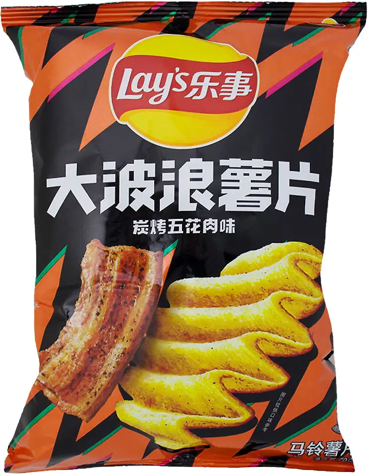LAY'S CHARCOAL GRILLED PORK BELLY FLAVOUR 70G (CHINA)