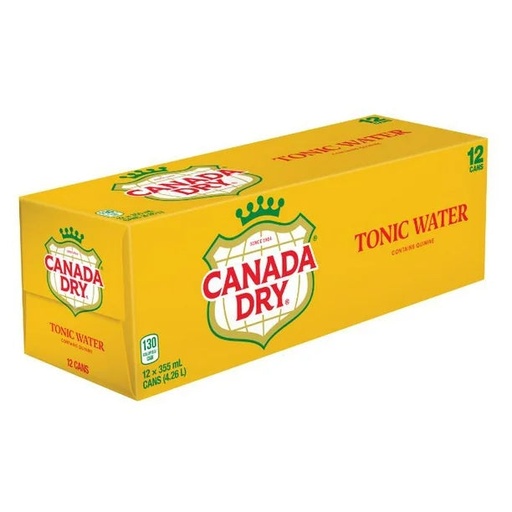 [C-12] CANADA DRY CANS TONIC WATER 355ML/12CT