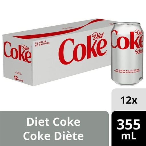 [067000104848] COKE CANS DIET 355ML/12CT