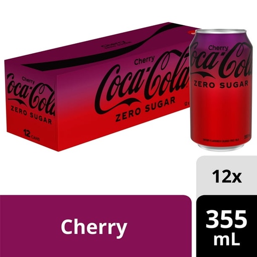 [067000112317] COKE CANS CHERRY ZERO 355ML/12CT (CAN)