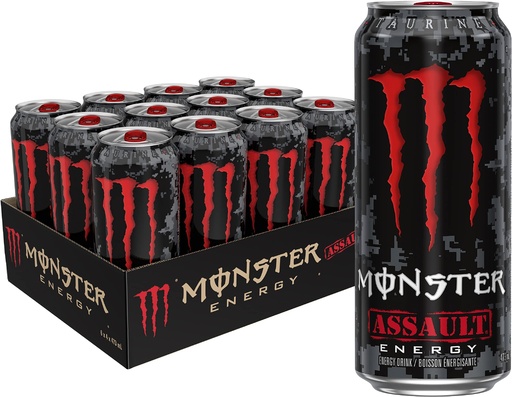 [070847811794] MONSTER ASSAULT RED 473ml 12CT (CAN)