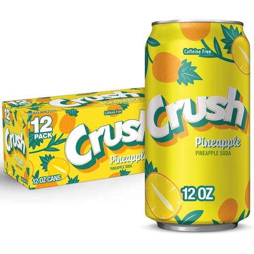 [4112] CRUSH CANS PINEAPPLE 12oz 12CT (U)