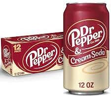 [496] DR PEPPER CANS CREAM SODA 12CT (U)