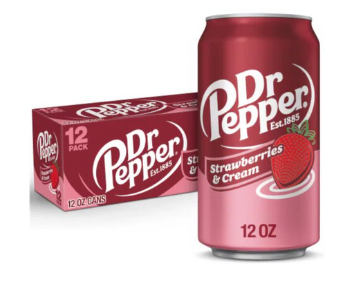 DR PEPPER STRAWB & CREAM CANS 355/12CT