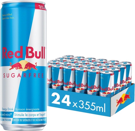 [180854000651] RED BULL SUGAR FREE 12 OZ 24CT 355ML (M)
