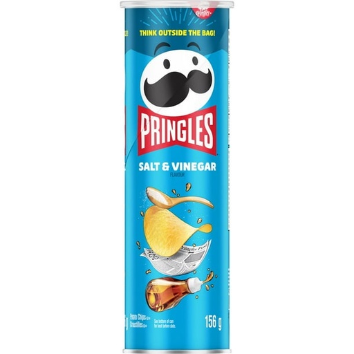 [064100111417] PRINGLES SALT & VINEGAR 156g SINGLES