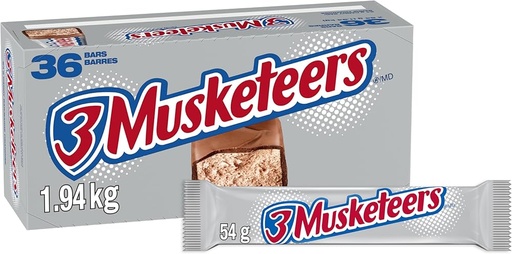 [2455] 3 MUSKETEERS CHOCOLATE 54G /36CT (CAN) 