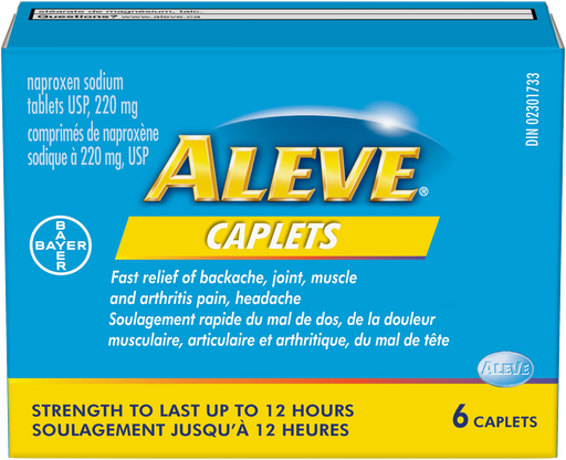 ALEVE CAPLETS NAPROXEN SODIUM 6ct