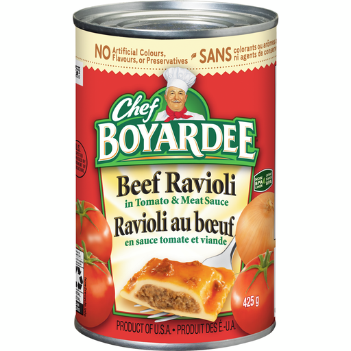 [064144043156] CHEF BOYARDEE BEEF RAVIOLI 425G