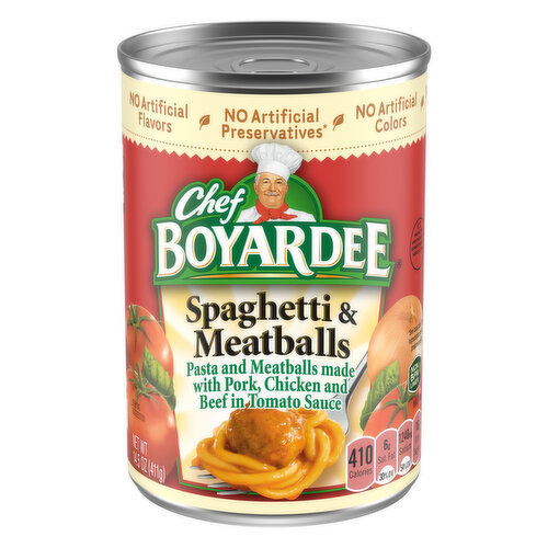 [064144043224] CHEF BOYARDEE SPAGHETTI MEATBALL 425G