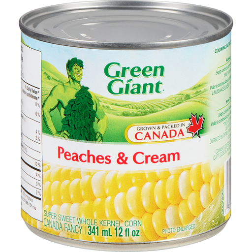 [190569100959] GREEN GIANT PEACHES & CREAM 341ML