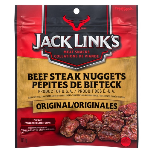 [J6293] JACK LINK'S BEEF STEAK NUGGETS ORIG. 81g