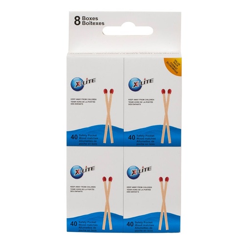 [877318001490] X-LITE POCKET MATCHES 8/BOXES