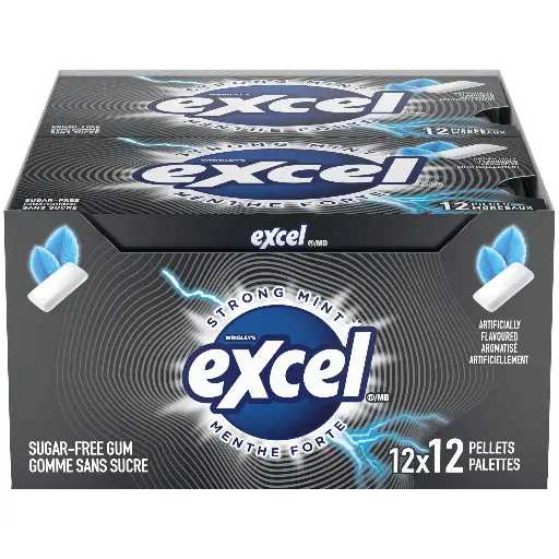 [ESM] EXCEL PELLET STRONG MINT GUM 12CT