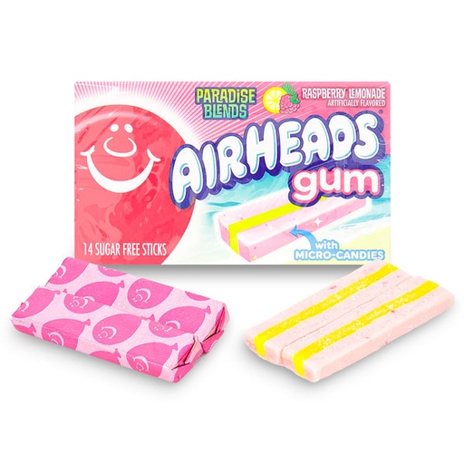 [073390009816] AIRHEADS GUM RASPBRY LEMONADE 12CT