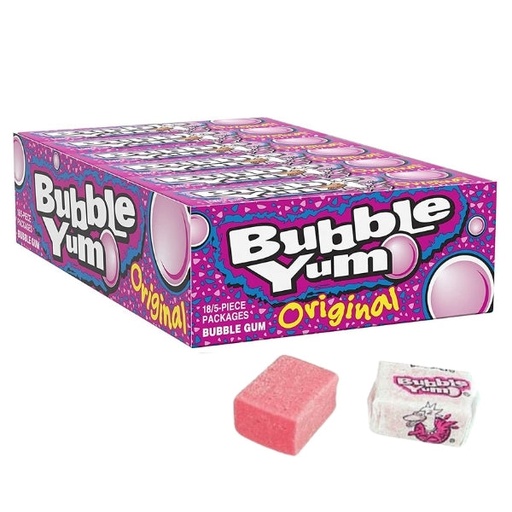 [034000711147] BUBBLE YUM ORIGINAL 18CT