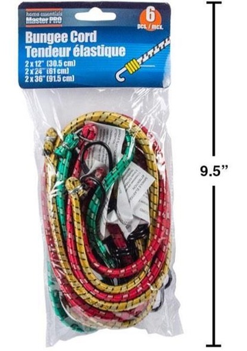 [063252387466] BUNGEE CORD 6/PK
