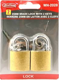 [WH-2026] BRASS LOCK 2/PK