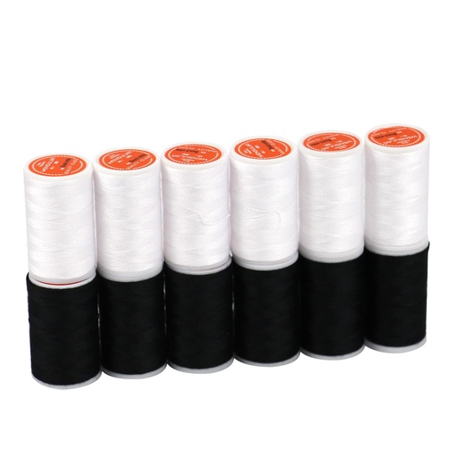 [SA-205] sewing thread BLK/WHT