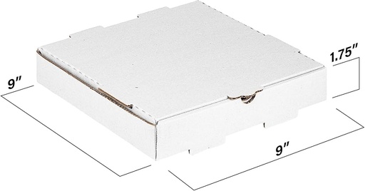 [610696763518] PIZZA BOX MC 9"x9"x1.75"