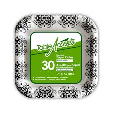 [5630027] PAPER PLATE SQUARE  7"/ 30PK