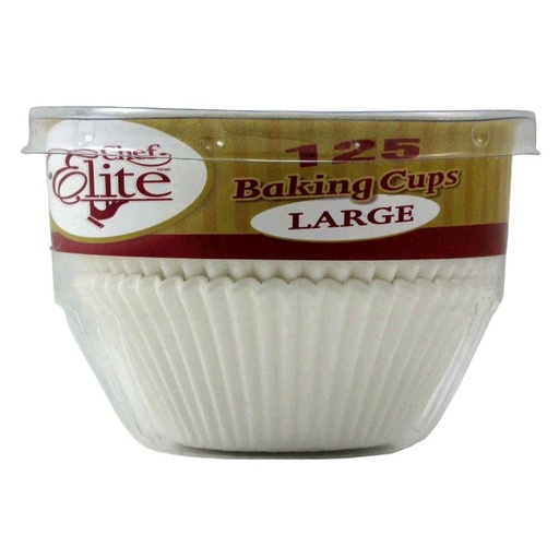 [5583055] BAKING CUP WHITE LARGE /125PK