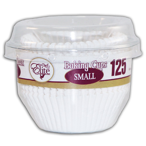 [055966962695] BAKING CUP WHITE SMALL 125/PK 