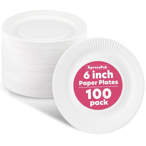 [018026017360] PAPER PLATES 6" /100PK