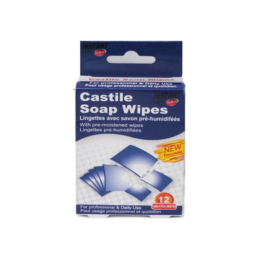 [H31283] CASTILE SOAP WIPES 12PK