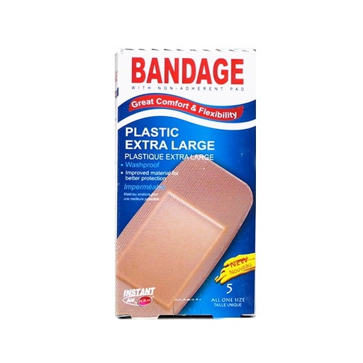[H31155] PLASTIC X-LARGE BANDAGE /5PK 