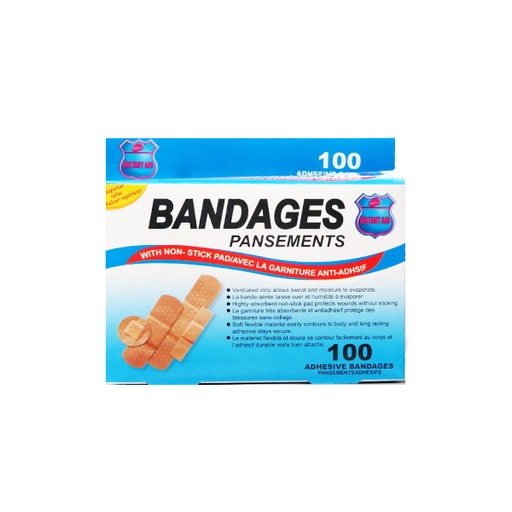 [806712311447] INSTANT AID ASSORTED BANDAGE 100/pk