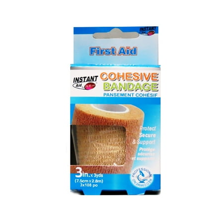 [806712311683] INSTANT AID COHESIVE BANDAGE 3"