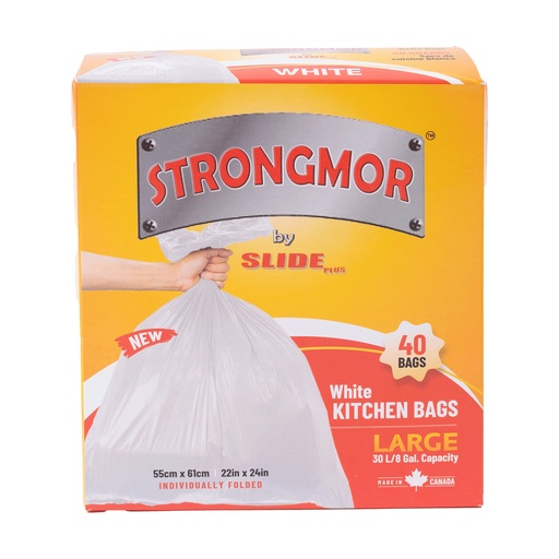 [S40352] STRONGMOR KITCHEN BAGS WHITE/ 40PK 