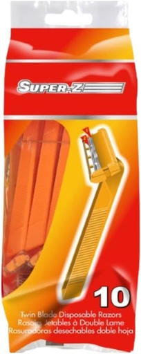[H31591] Super -Z twin blade razors 10/pk 
