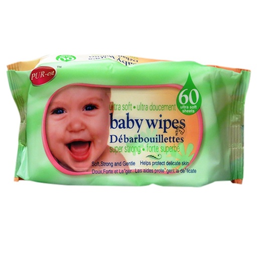 [806712310464] Purest baby wipe 60/pk