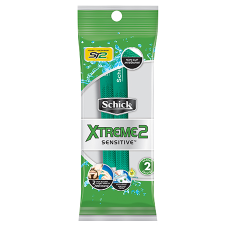 [841058048015] Xtreme sensitive razors 2/pk