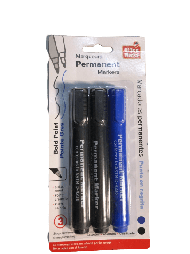 [062823204089] PERMANET MARKERS / 3PK 
