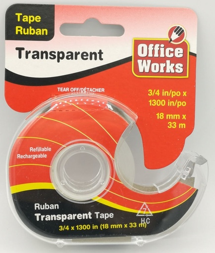 [062823308473] TRANSPARENT TAPE DISPENSER 