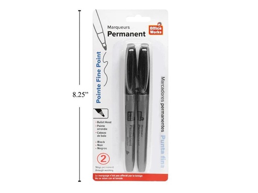 [43153] Permanent marker 2pk blk