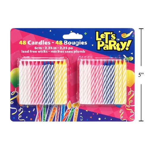 [062823451223] BIRTHDAY CANDLES 48/PK