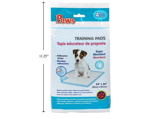[062823793439] DOGGY TRAINING PADS 4/PK
