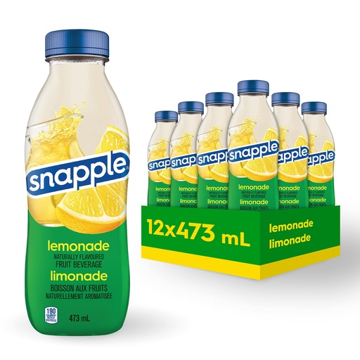 [00076183004371] SNAPPLE LEMONADE 473ML/12CT