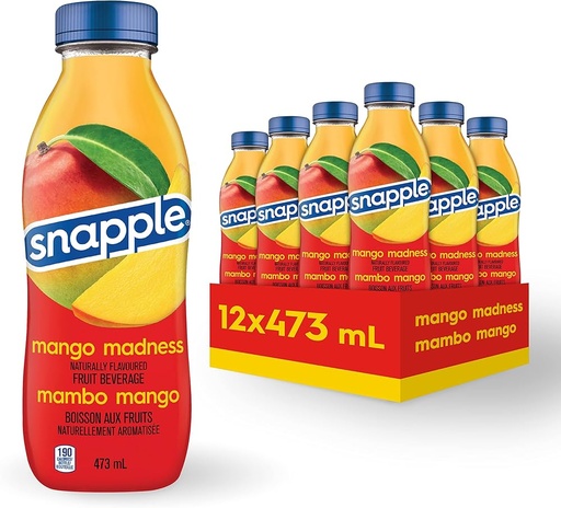 [00076183004418] SNAPPLE MANGO MADNESS 473ML/12CT