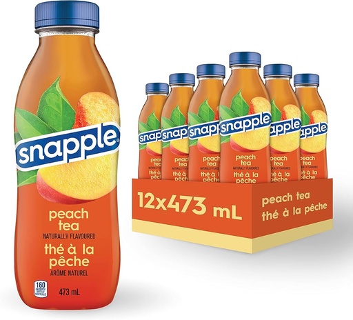[00076183004456] SNAPPLE PEACH TEA 473ml/12ct