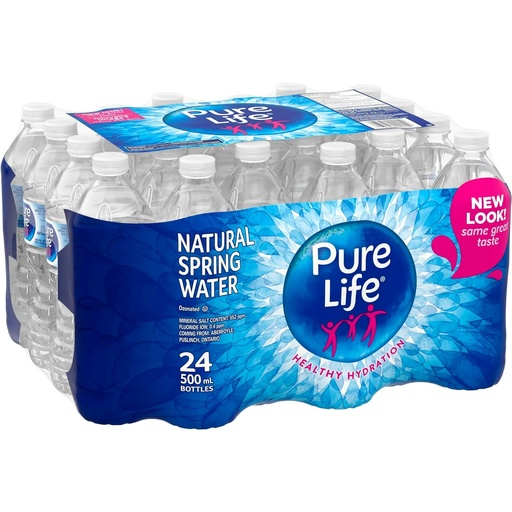 [068274000140] PURE LIFE SPRING WATER 500ML 24CT