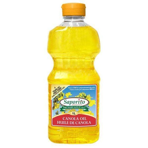 [OIL00109] SAPORITO CANOLA OIL 1L