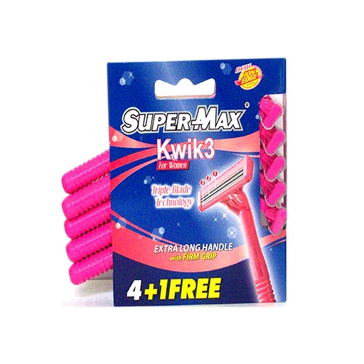 [752754011787] Supermax kwik3 women razor pink