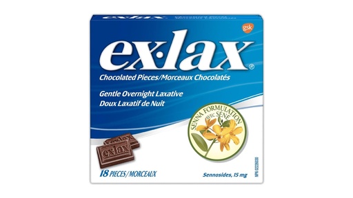 EX-LAX GENTLE OVERNIGHT LAXATIVE 15MG/18CT