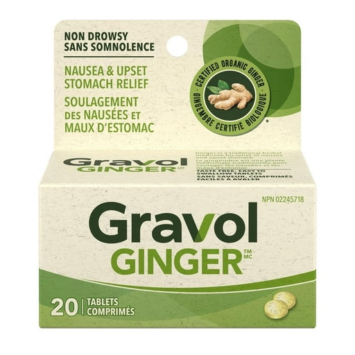 [058738326633] GRAVOL GINGER TABS 20CT